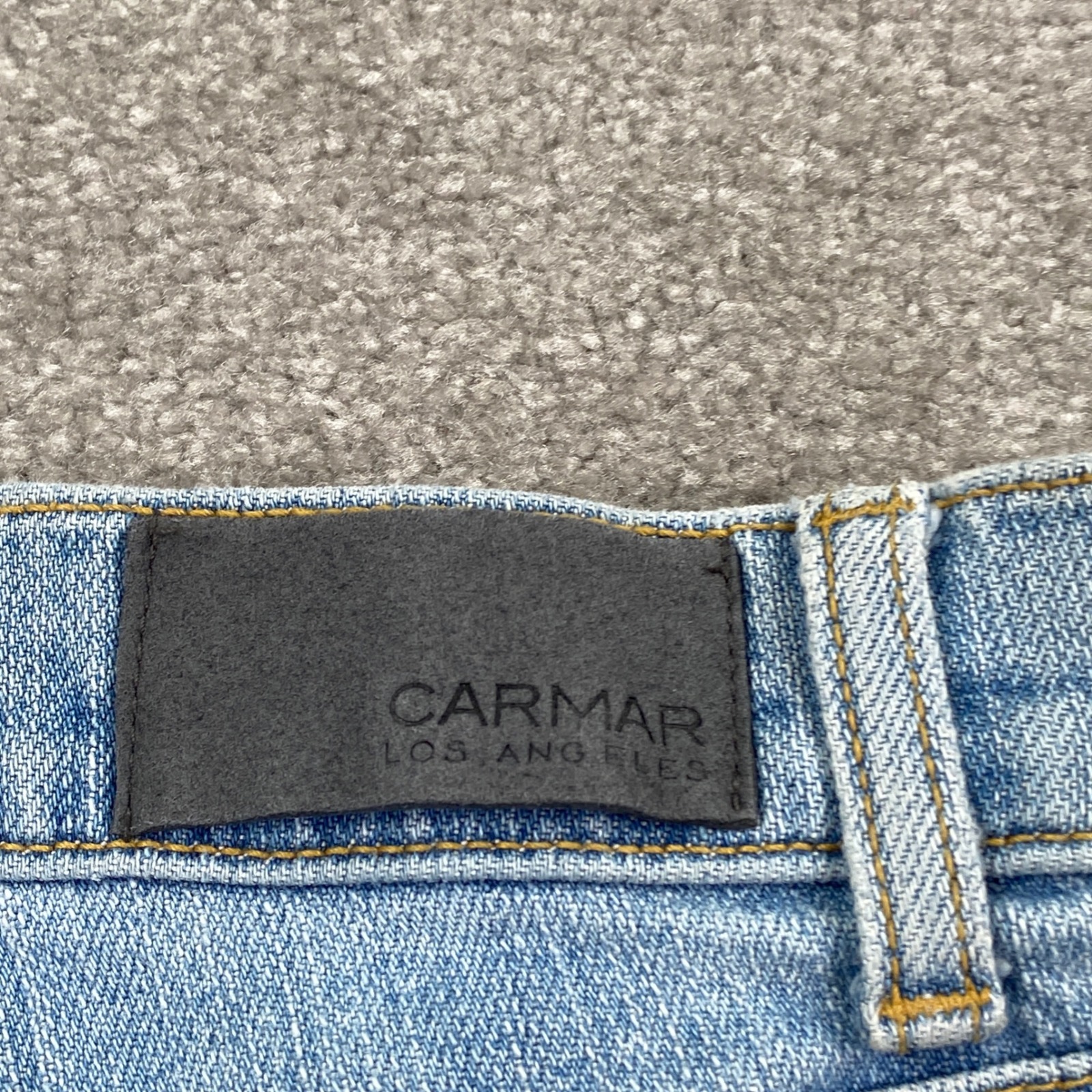 Carmar Denim Skinny Jeans Womens 23 Light Blue Multi Zipper Distressed Edge — image 8 of 8
